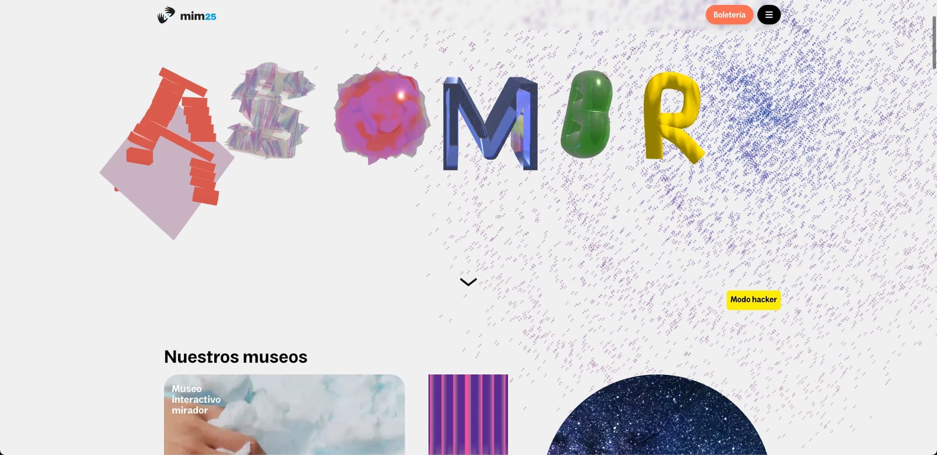Asombro: interactive 3D module for MIM