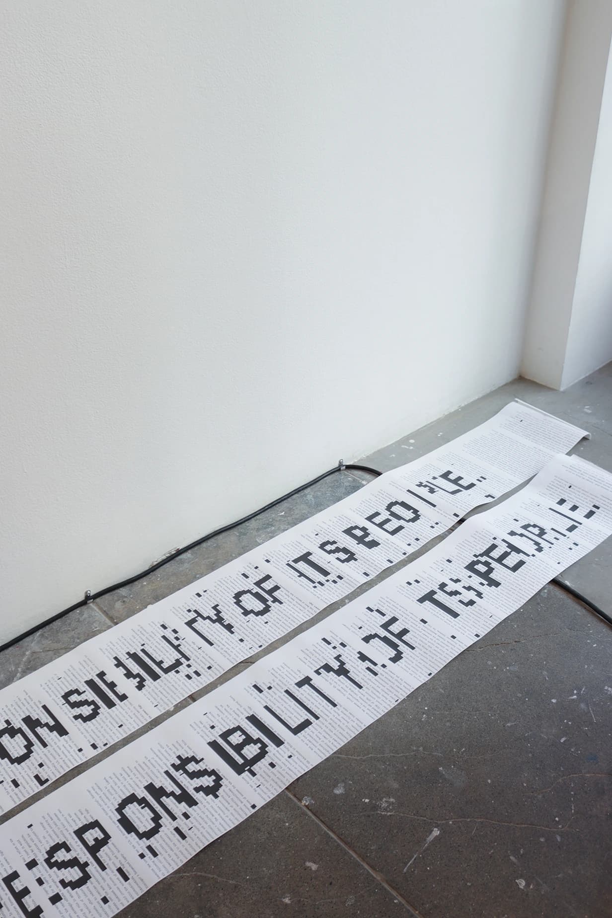 Track II — visitor interacting with the work